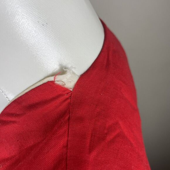 Red Vintage Patchwork Quilted Vest - Picture 7 of 9